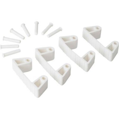 REMCO Vikan Wall Bracket Replacement Clips, White 10195